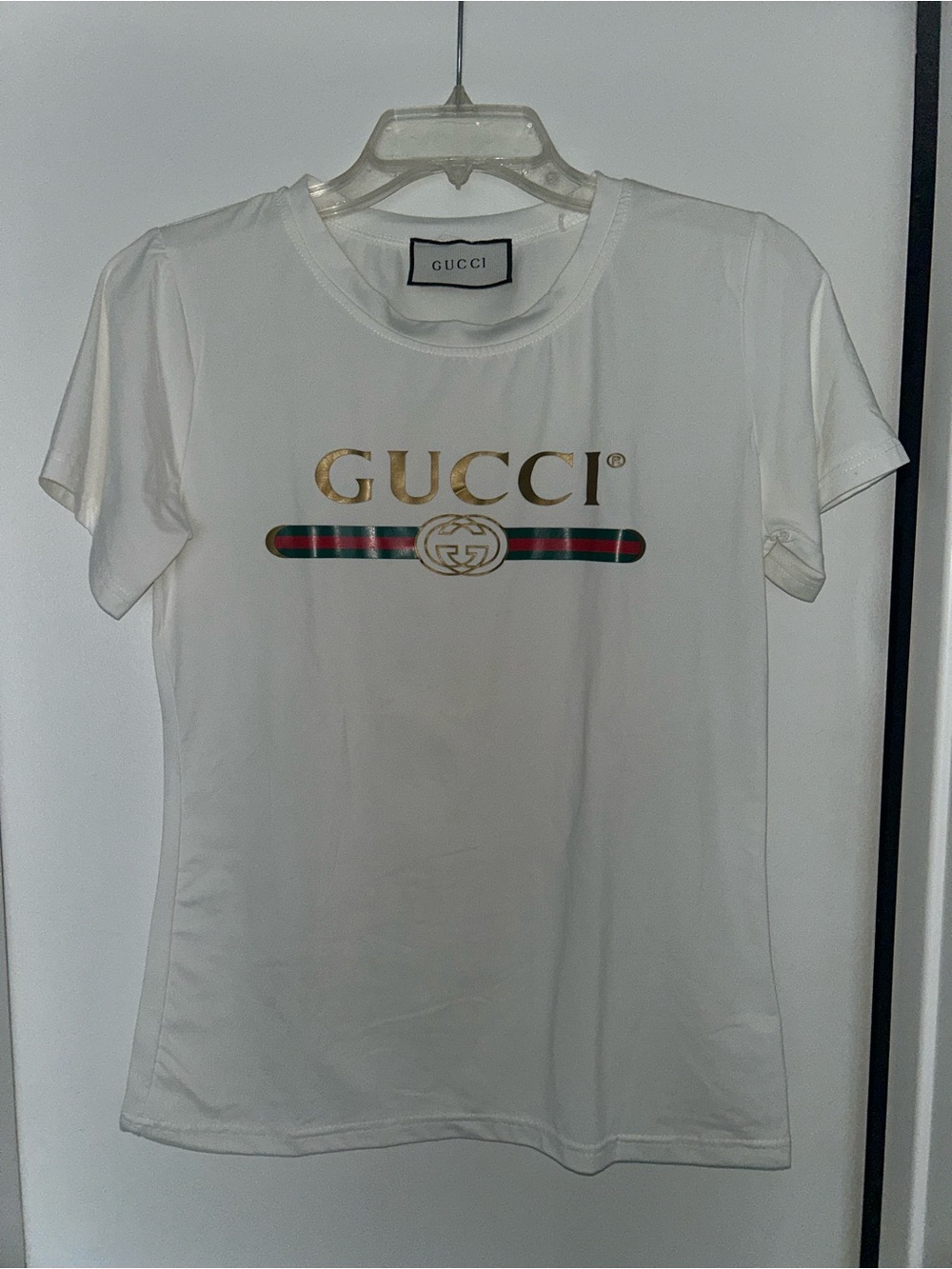 GUCCI White T Shirt Womens L Short Sleeve